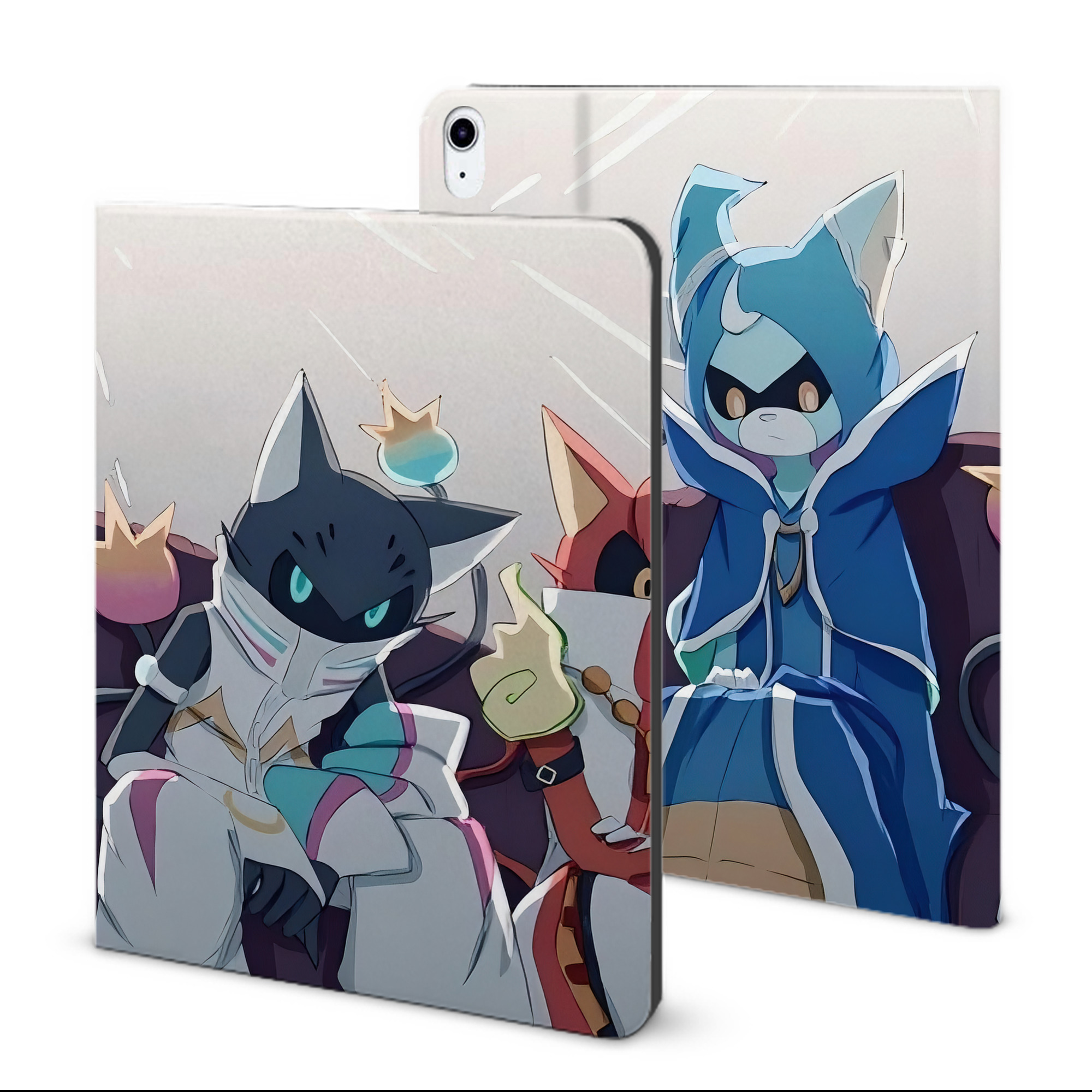 （画像用） 妖怪ウォッチ Yo-kai Watch IPad ケース ブック型 PUレザー TPU 耐衝撃 軽量 薄型 ペン収納なし 全面保護 IPad 各モデル対応